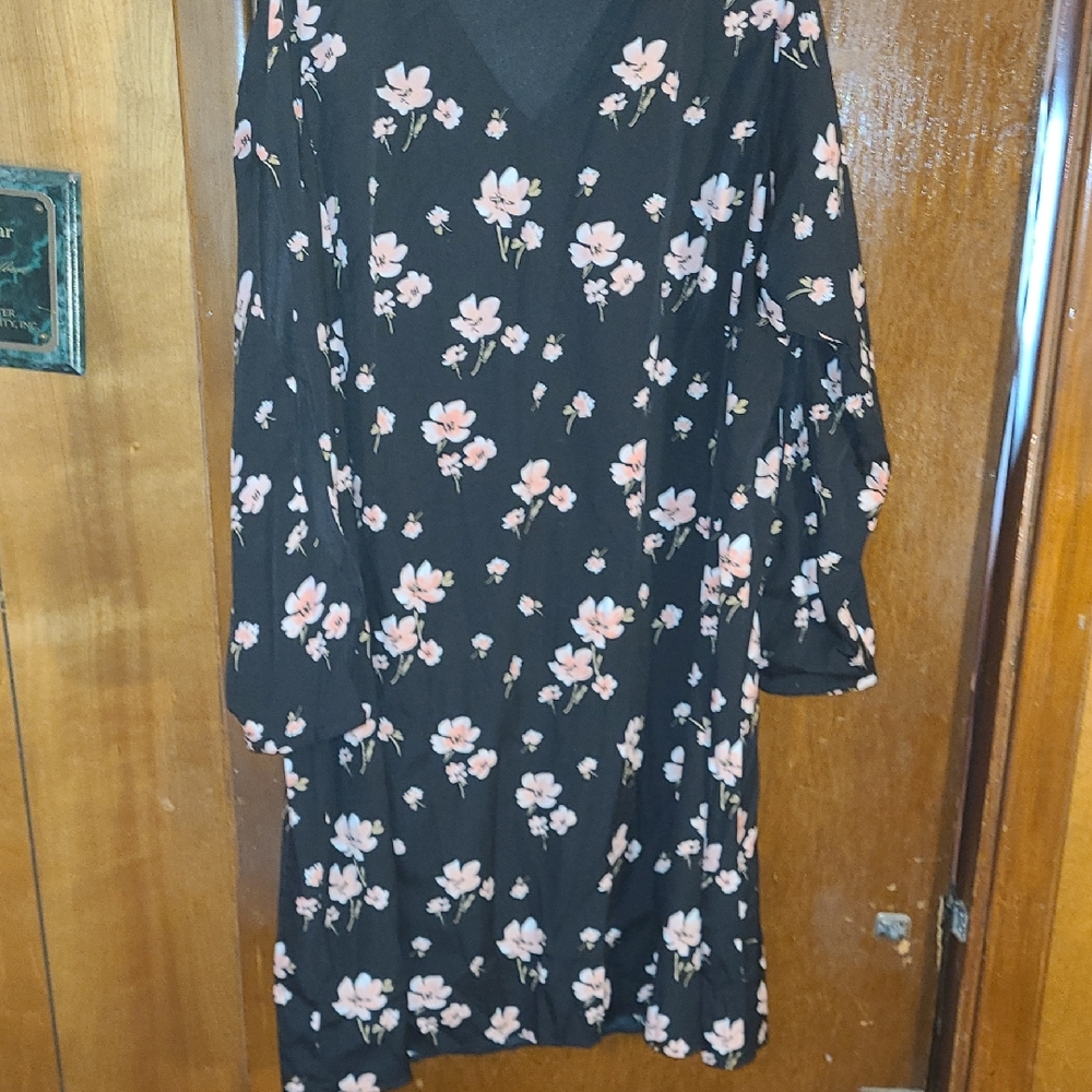 Floral Black Dress